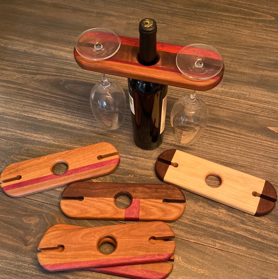 Wine glass caddy